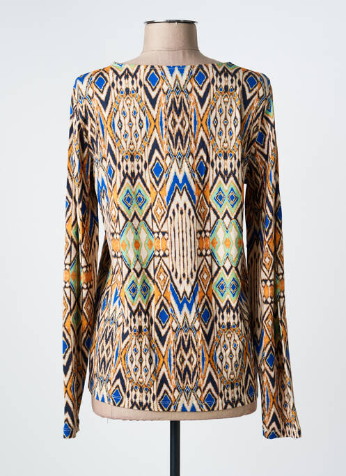 Tricou imprimeu fantezie mâneci lungi bej IVY BEAU femme