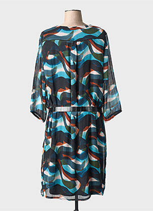 Rochie midi croială fluidă mâneci 3/4 negru CHRISTINE LAURE femeie