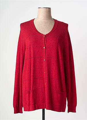 Vestă cu mâneci lungi croială cambrată roșu CHRISTINE LAURE femme