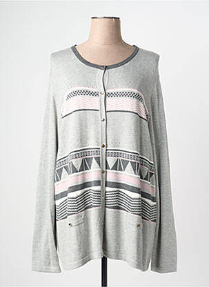 Vestă cu mâneci lungi gri CHRISTINE LAURE femeie