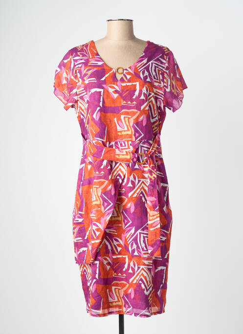 Rochie midi violet CHRISTINE LAURE femeie