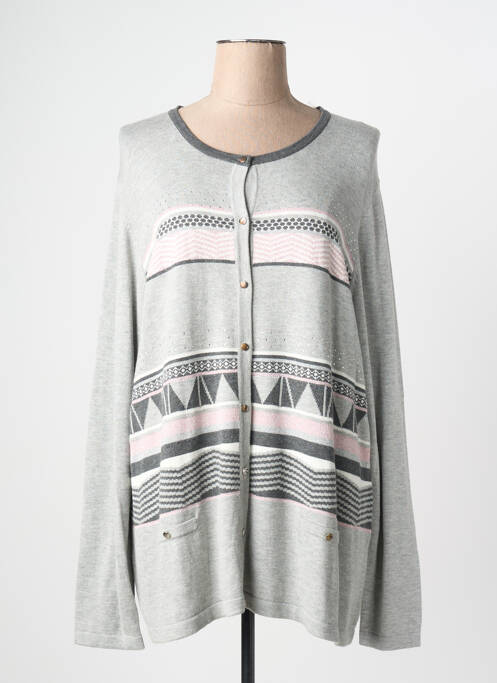 Vestă cu mâneci lungi gri CHRISTINE LAURE femeie