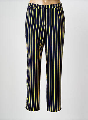 Pantalon slim talie înaltă talie înaltă albastru CHRISTINE LAURE femeie