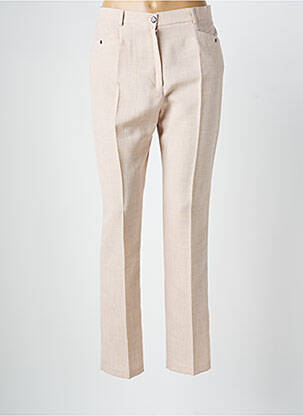 Pantalon slim talie înaltă talie înaltă bej CHRISTINE LAURE femeie