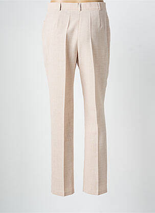 Pantalon slim talie înaltă talie înaltă bej CHRISTINE LAURE femeie