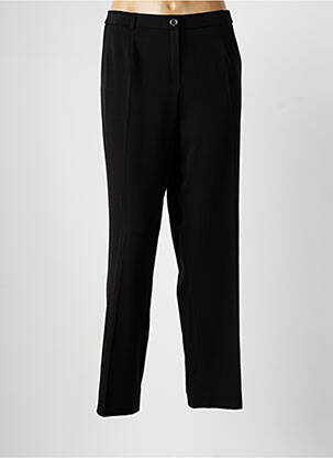 Pantalon drept talie cu cleme mărime normală negru CHRISTINE LAURE femeie