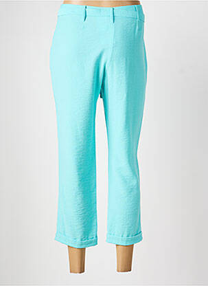 Pantalon 7/8 talie cu cleme mărime normală albastru CHRISTINE LAURE femeie