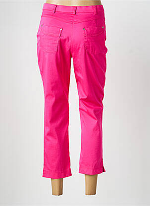 Pantalon 7/8 țesătură poplin mărime normală roz CHRISTINE LAURE femeie