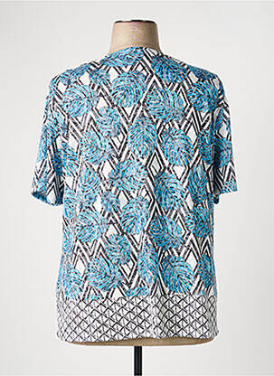 Tricou croială cambrată mâneci scurte albastru CONCEPT K femeie