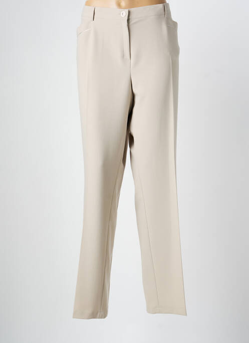 Pantalon drept bej CHRISTINE LAURE femeie