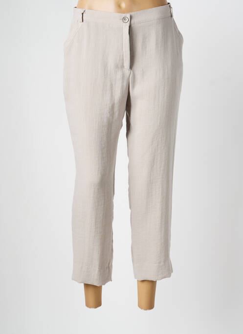 Pantalon slim bej CHRISTINE LAURE femeie