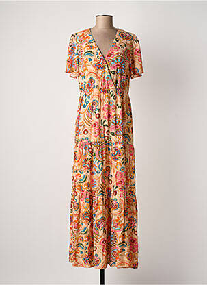 Rochie lungă portocaliu C'EST BEAU LA VIE femeie