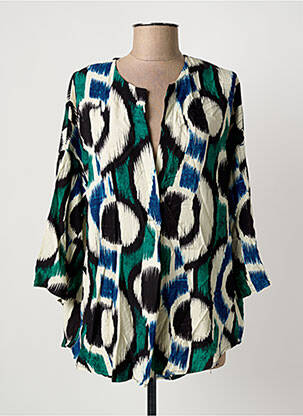 Bluză țesătură poplin mâneci 3/4 negru MOLLY BRACKEN femme