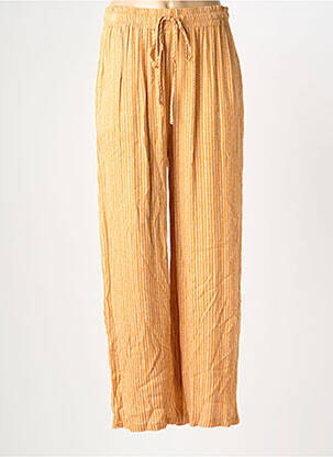 Pantalon drept talie elastică galben MOLLY BRACKEN femeie