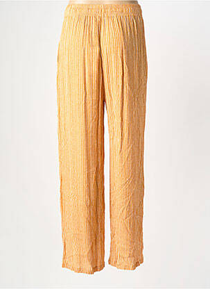 Pantalon drept talie elastică galben MOLLY BRACKEN femeie
