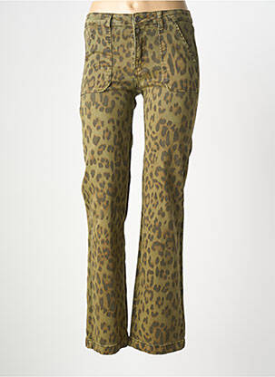 Pantalon drept verde PLACE DU JOUR femeie