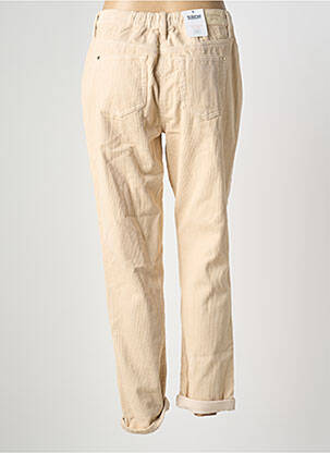 Pantalon 7/8 închidere cu fermoar sub clapetă cu nasturi bej C'EST BEAU LA VIE femeie