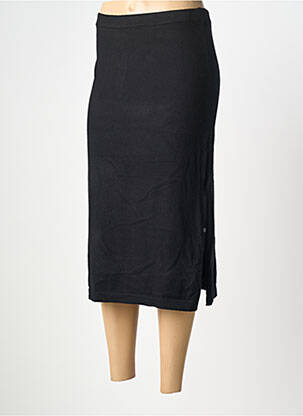 Fustă midi talie elastică negru CREAM femme