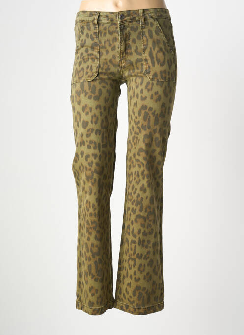 Pantalon drept verde PLACE DU JOUR femeie