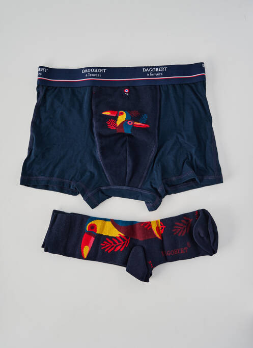 Boxer albastru DAGOBERT A L'ENVERS bărbat
