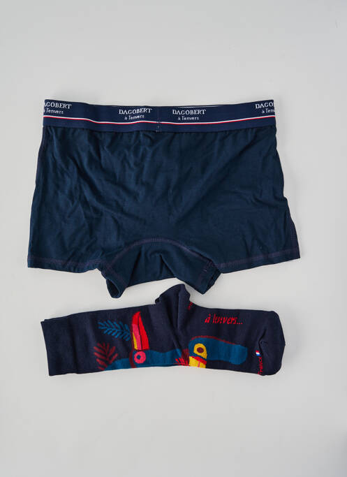 Boxer albastru DAGOBERT A L'ENVERS bărbat
