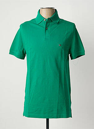 Polo elasticitate mâneci scurte verde TOMMY HILFIGER bărbat