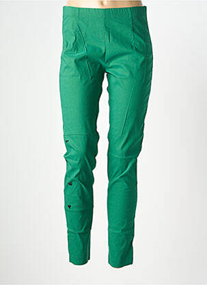 Pantalon slim talie elastică mărime normală verde BLACK LABEL femeie
