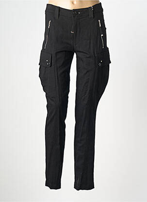 Pantalon slim țesătură poplin mărime normală negru HICH USE femeie
