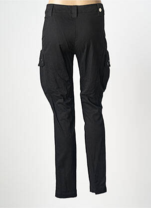 Pantalon slim țesătură poplin mărime normală negru HICH USE femeie