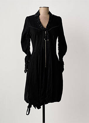 Rochie midi mâneci lungi mâneci lungi negru HIGH femeie