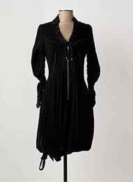 Rochie midi mâneci lungi mâneci lungi negru HIGH femeie