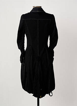 Rochie midi mâneci lungi mâneci lungi negru HIGH femeie