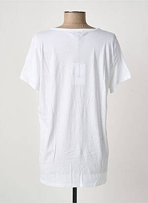 Tricou serigrafie flockată mâneci scurte alb ALLUDE femeie