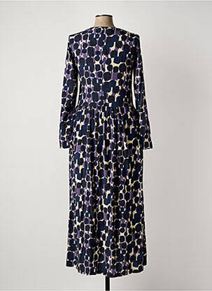 Rochie lungă mâneci lungi mâneci lungi violet ALESSIA  femeie