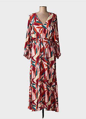 Rochie lungă mâneci lungi mâneci lungi roz GRACE & MILA femeie