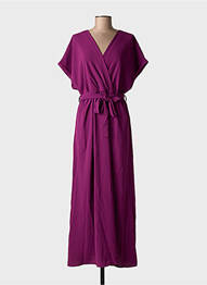 Rochie lungă mâneci scurte mâneci scurte violet GRACE & MILA femeie