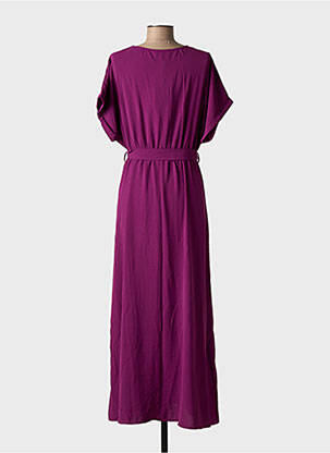Rochie lungă mâneci scurte mâneci scurte violet GRACE & MILA femeie