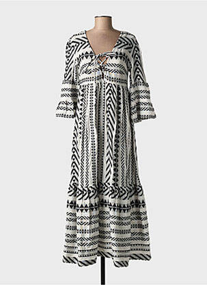 Rochie lungă mâneci lungi mâneci lungi negru GOA GOA femeie