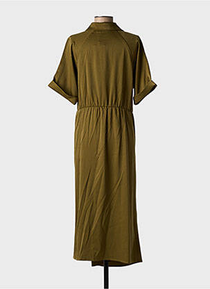 Rochie lungă mâneci scurte mâneci scurte verde FRANSA femeie