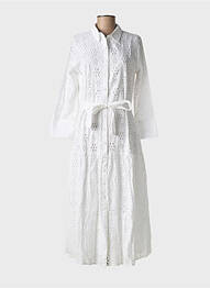 Rochie lungă mâneci lungi mâneci lungi alb GOA GOA femme