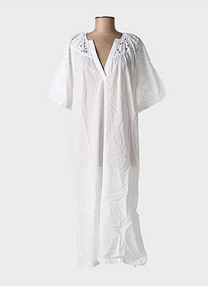 Rochie midi mâneci scurte mâneci scurte alb FRANSA femeie