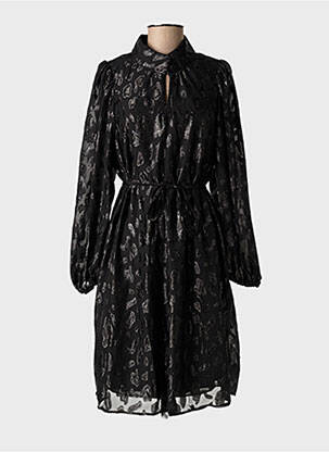Rochie midi mâneci lungi mâneci lungi negru FRANSA femeie