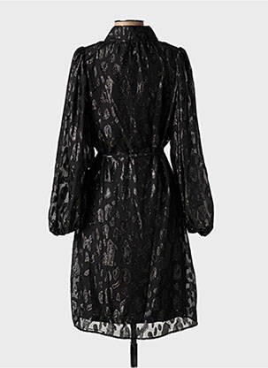 Rochie midi mâneci lungi mâneci lungi negru FRANSA femeie