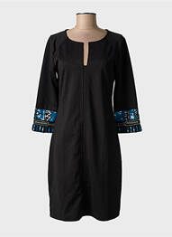 Rochie midi mâneci 3/4 mâneci 3/4 negru GOA GOA femme