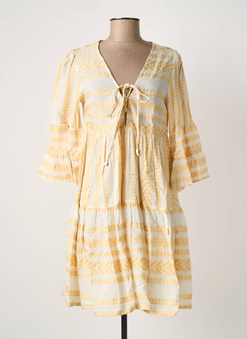 Rochie midi galben GOA GOA femeie