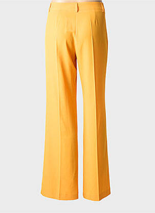Pantalon drept talie cu cleme talie înaltă portocalie GOA GOA femeie