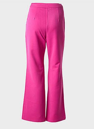Pantalon drept talie cu cleme talie înaltă roz GOA GOA femeie