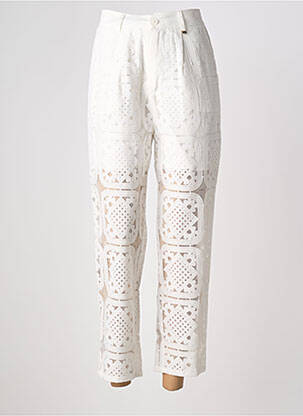 Pantalon 7/8 elasticitate alb GOA GOA femeie