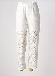 Pantalon 7/8 elasticitate alb GOA GOA femeie