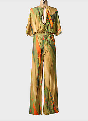 Salopetă-pantalon croială cambrată mâneci 3/4 verde YES.ZEE femeie